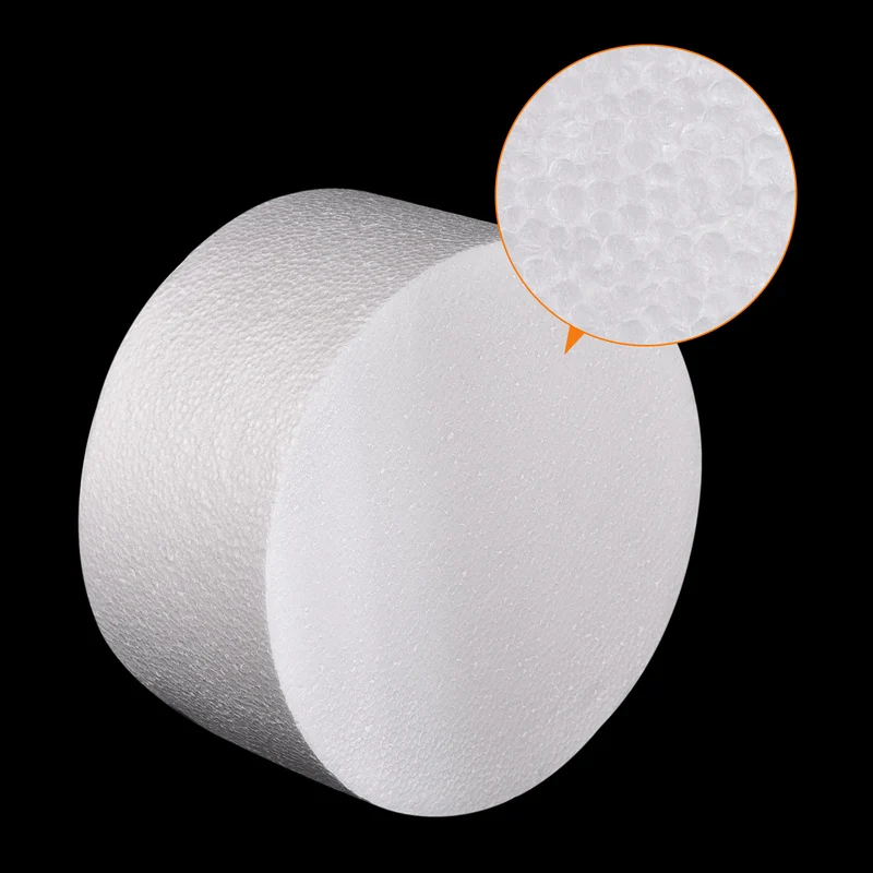 Round Foam Cake Dummy 4 Inch x 8 Inch Circle Dummy Cake Set for Wedding 2 Pack
