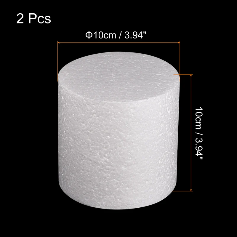Round Foam Cake Dummy 4 Inch x 4 Inch Circle Dummy Cake Set for Wedding 2 Pack