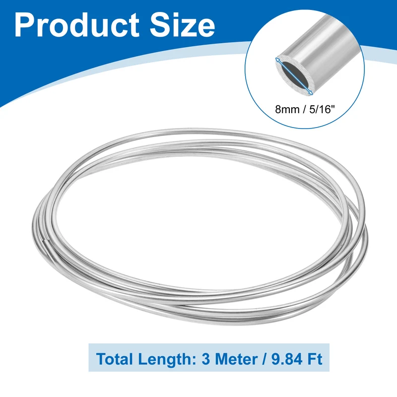 5/16" OD x 10 ft Industrial 316L Stainless Steel Tube(Wall Thickness 1mm)