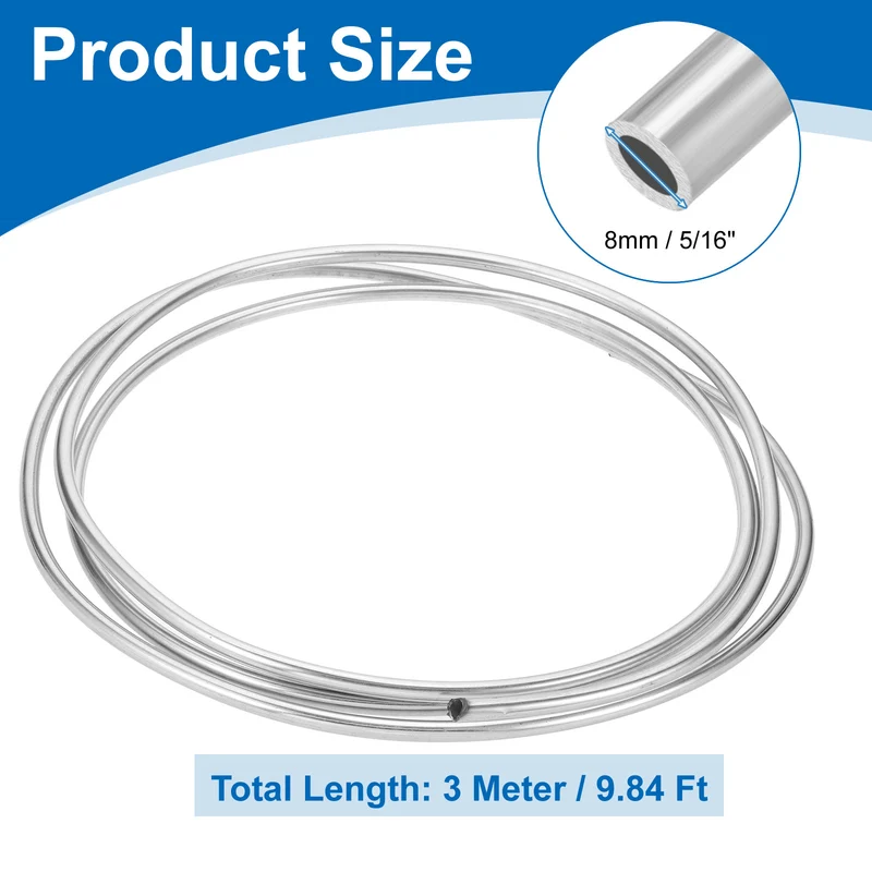 5/16" OD x 10 ft Industrial 316L Stainless Steel Tube(Wall Thickness 0.5mm)
