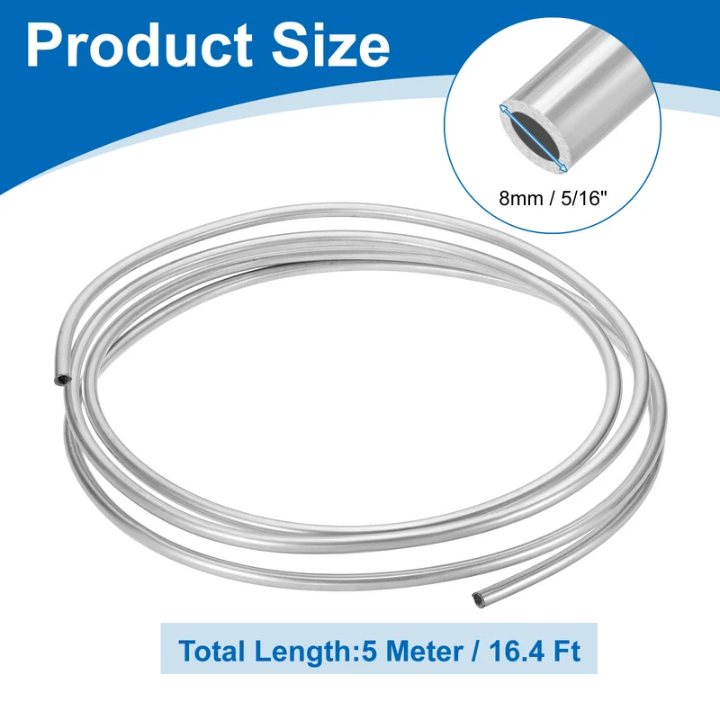 5/16" OD x 16 ft Industrial 316L Stainless Steel Tube(Wall Thickness 0.5mm)