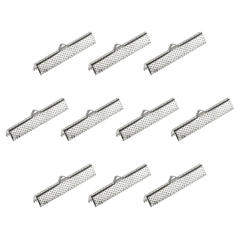 Uxcell Ribbon Crimp Clamp End, Bookmark Pinch Cord End Clasps For DIY Craft Making