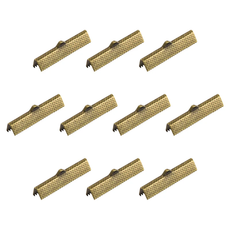 Uxcell Ribbon Crimp Clamp End, Bookmark Pinch Cord End Clasps For DIY Craft Making