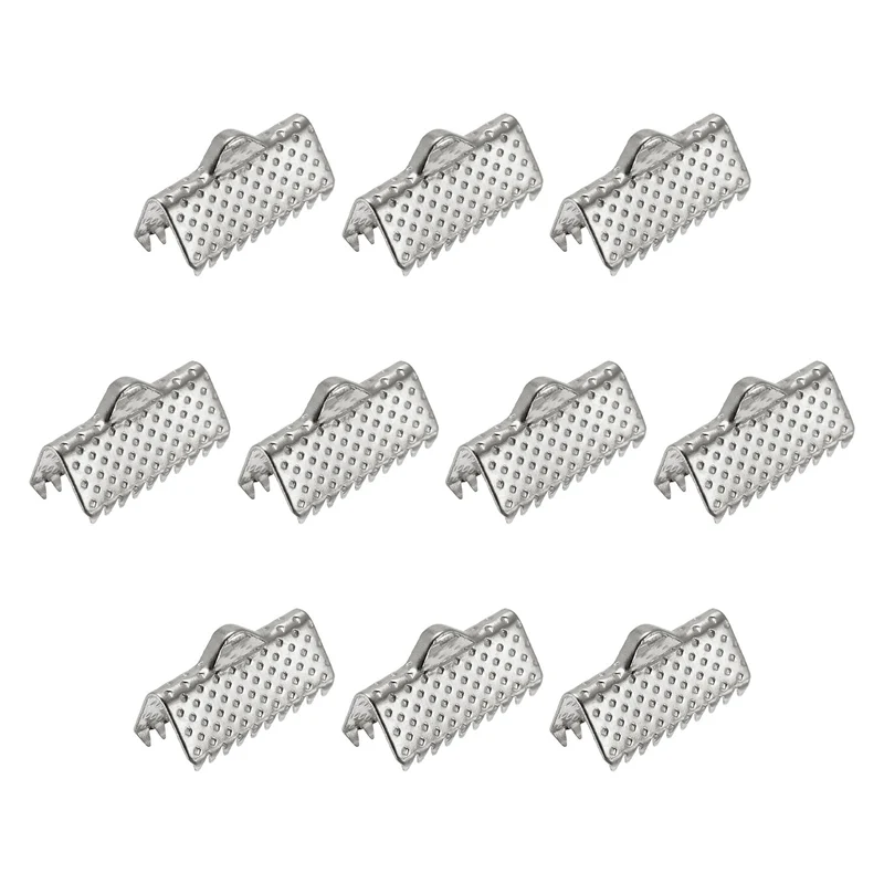 Uxcell Ribbon Crimp Clamp End, Bookmark Pinch Cord End Clasps For DIY Craft Making