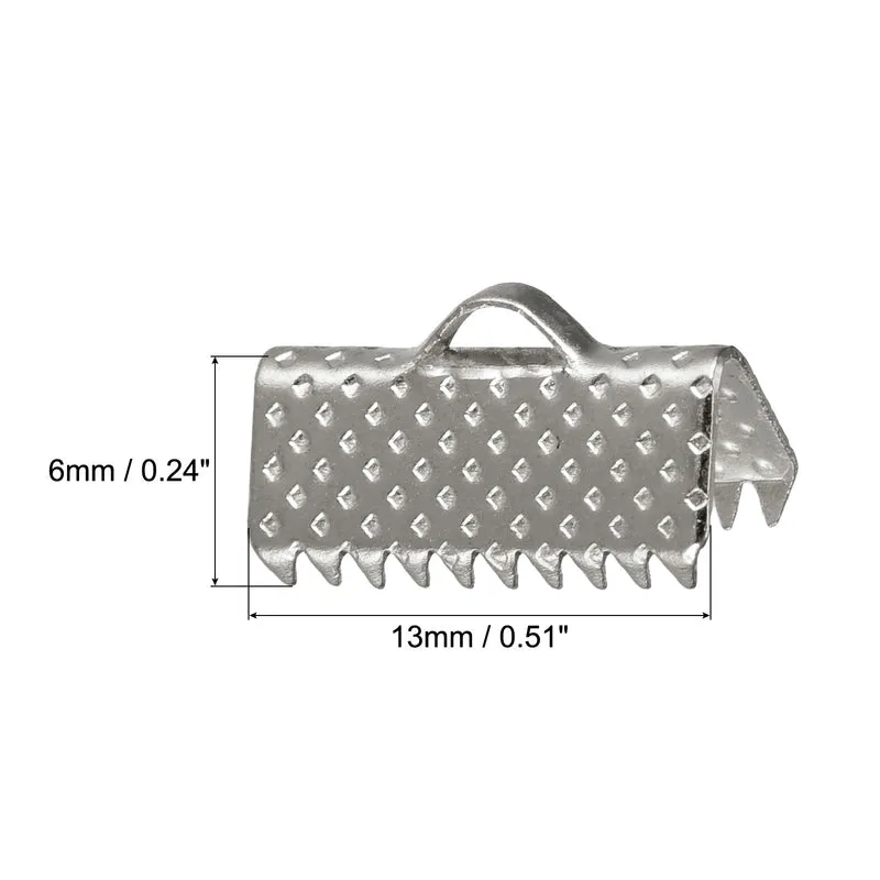 Uxcell Ribbon Crimp Clamp End, Bookmark Pinch Cord End Clasps For DIY Craft Making