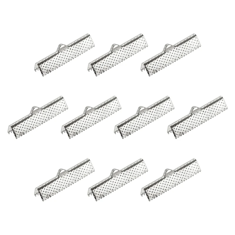 Uxcell Ribbon Crimp Clamp End, Bookmark Pinch Cord End Clasps For DIY Craft Making