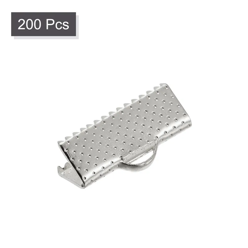 Uxcell Ribbon Crimp Clamp End, Bookmark Pinch Cord End Clasps For DIY Craft Making