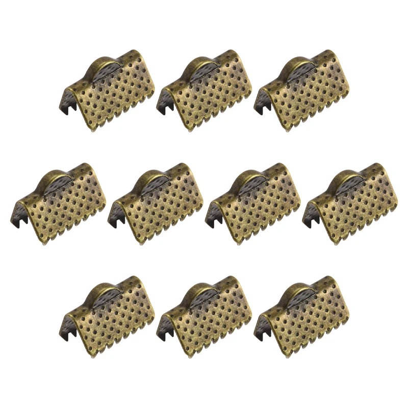 Uxcell Ribbon Crimp Clamp End, Bookmark Pinch Cord End Clasps For DIY Craft Making