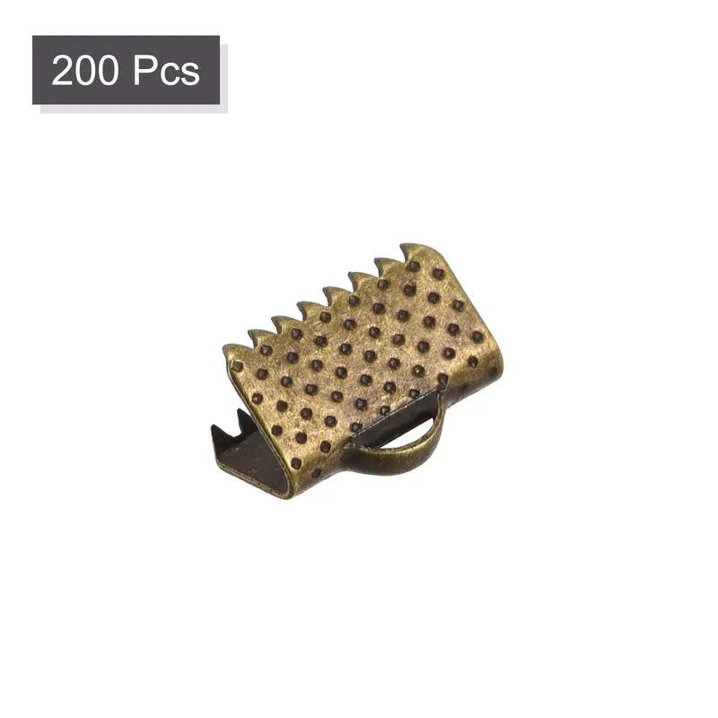 Uxcell Ribbon Crimp Clamp End, Bookmark Pinch Cord End Clasps For DIY Craft Making