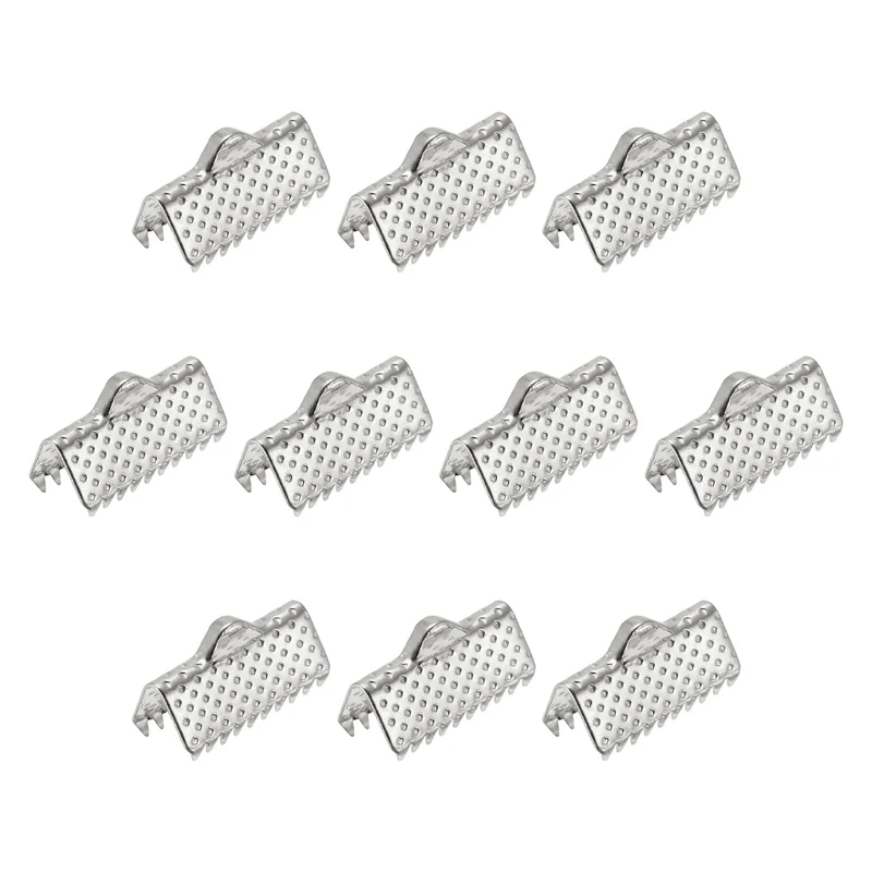 Uxcell Ribbon Crimp Clamp End, Bookmark Pinch Cord End Clasps For DIY Craft Making