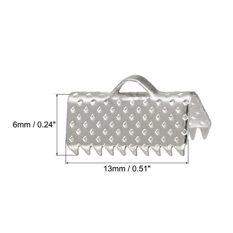 Uxcell Ribbon Crimp Clamp End, Bookmark Pinch Cord End Clasps For DIY Craft Making