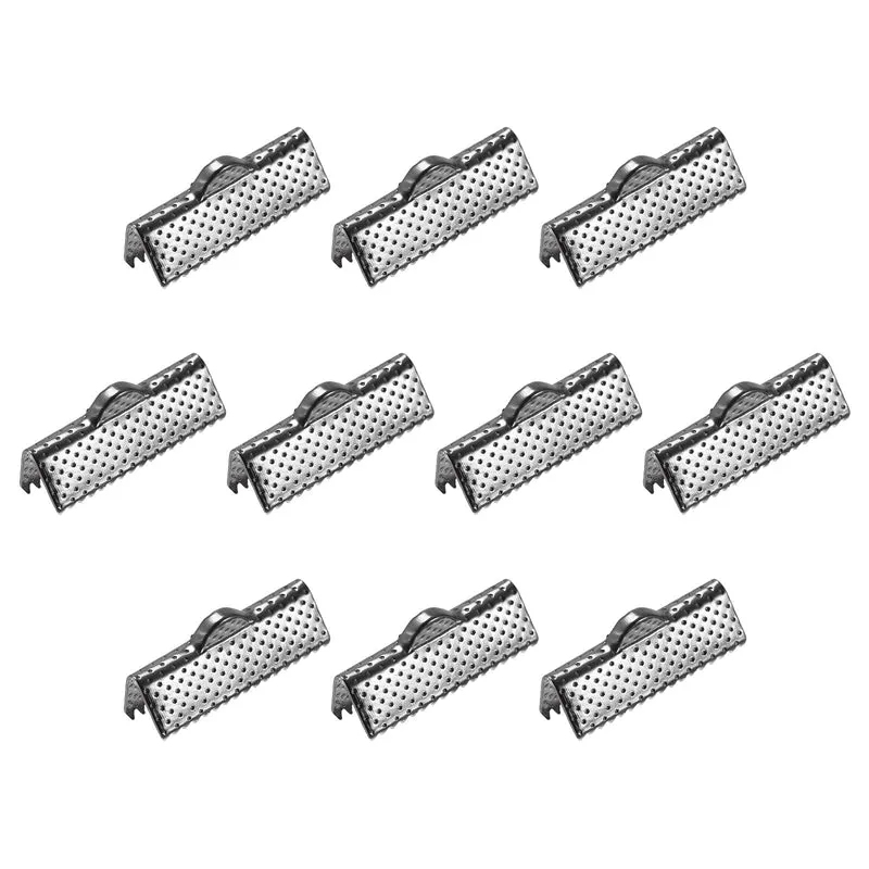 Uxcell Ribbon Crimp Clamp Ends, Bookmark Pinch Cord End Clasps For DIY Craft Making