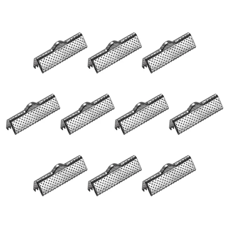 Uxcell Ribbon Crimp Clamp Ends, Bookmark Pinch Cord End Clasps For DIY Craft Making