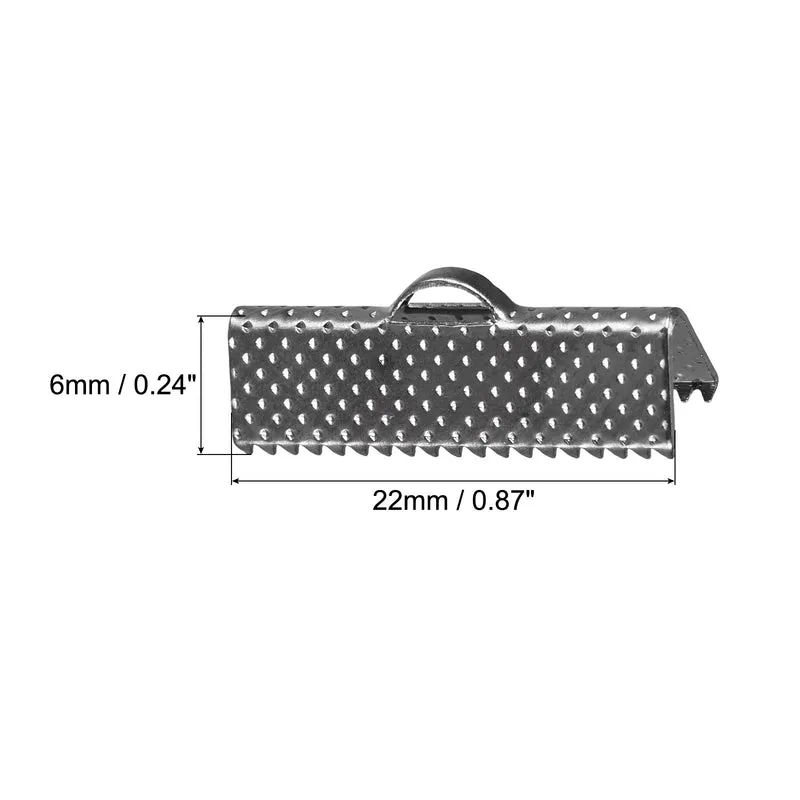 Uxcell Ribbon Crimp Clamp Ends, Bookmark Pinch Cord End Clasps For DIY Craft Making