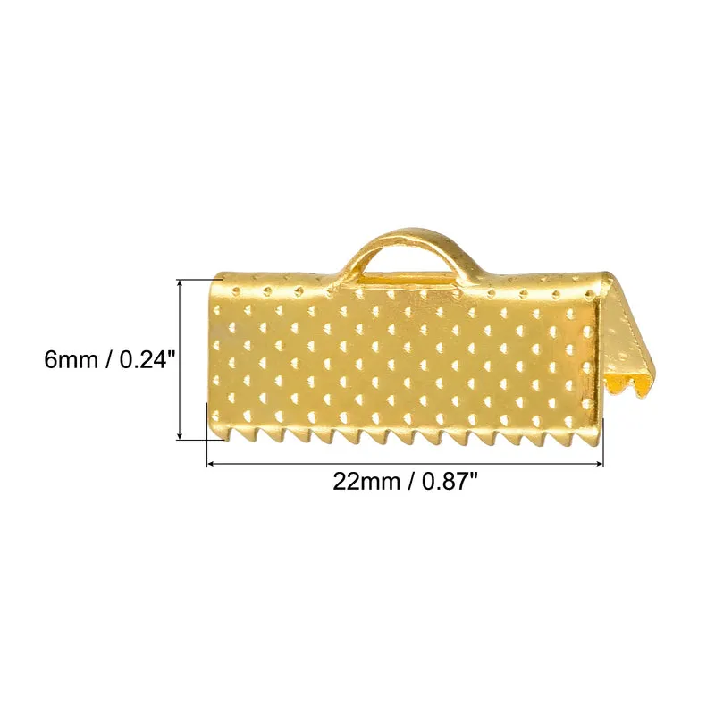 Uxcell Ribbon Crimp Clamp Ends, Bookmark Pinch Cord End Clasps For DIY Craft Making