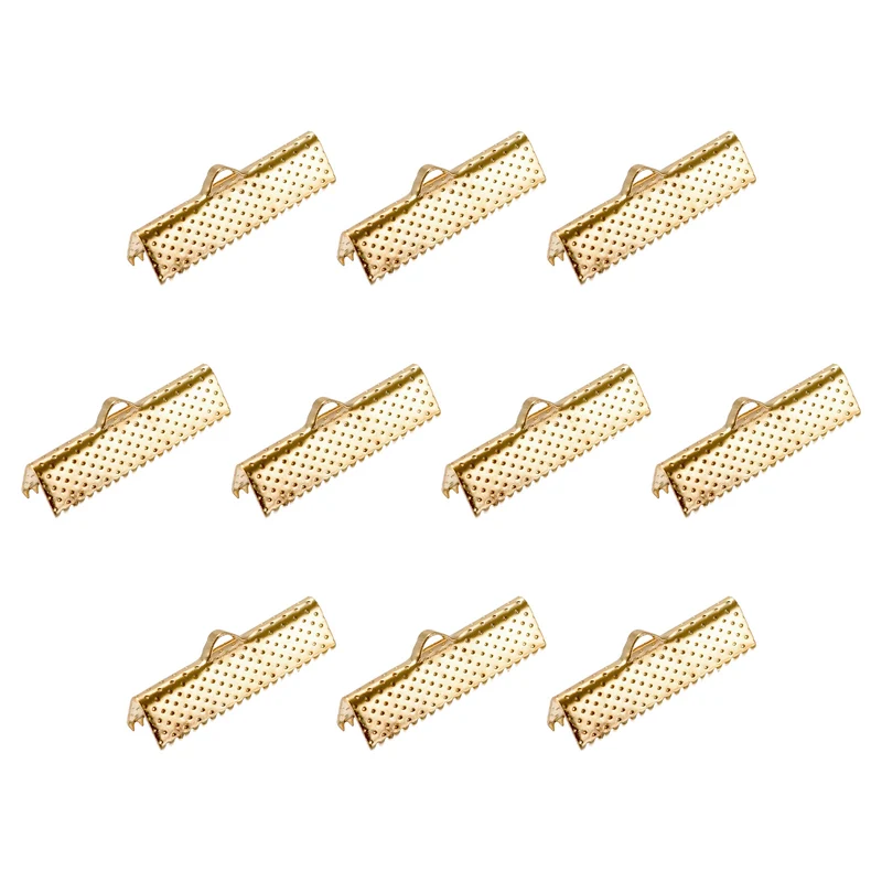 Uxcell Ribbon Crimp Clamp Ends, Bookmark Pinch Cord End Clasps For DIY Craft Making