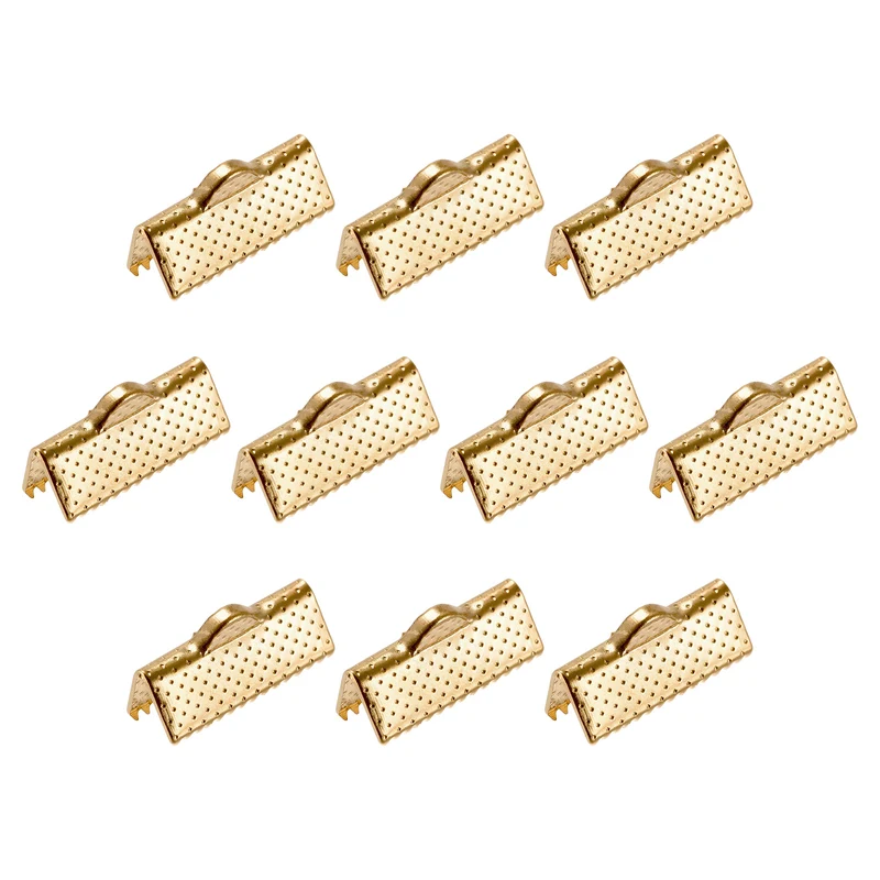 Uxcell Ribbon Crimp Clamp Ends, Bookmark Pinch Cord End Clasps For DIY Craft Making