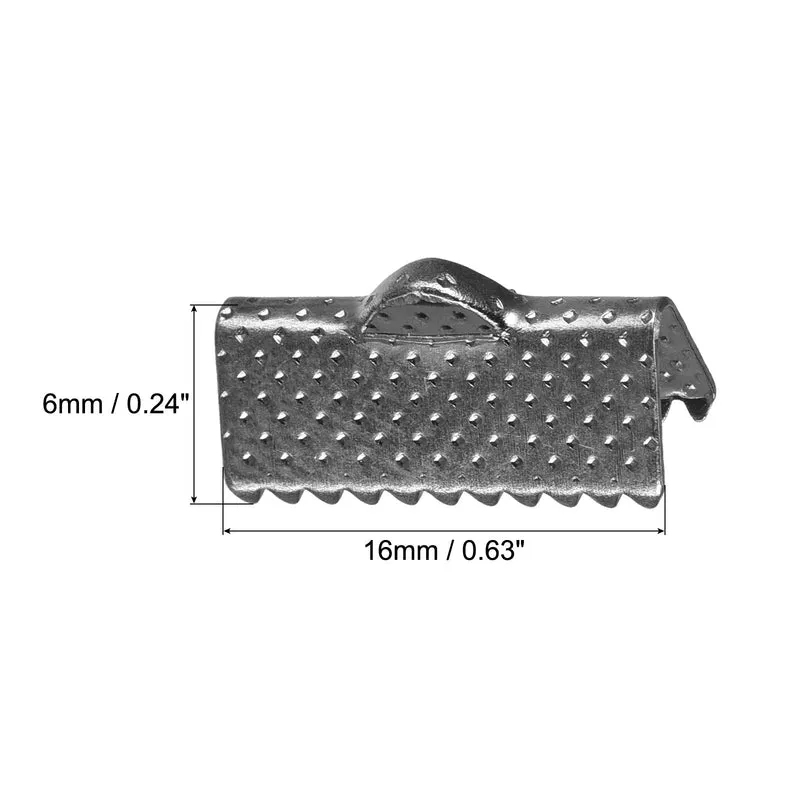 Uxcell Ribbon Crimp Clamp Ends, Bookmark Pinch Cord End Clasps For DIY Craft Making
