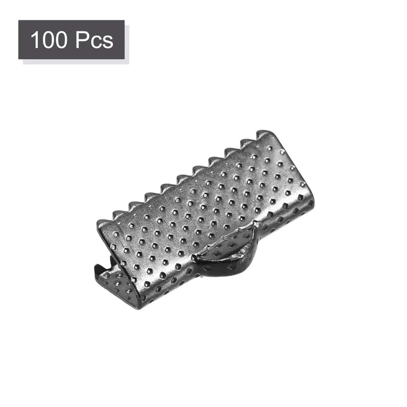 Uxcell Ribbon Crimp Clamp Ends, Bookmark Pinch Cord End Clasps For DIY Craft Making