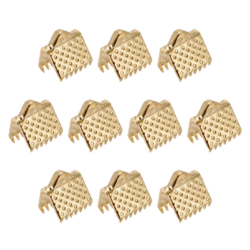 Uxcell Ribbon Crimp Clamp Ends, Bookmark Pinch Cord End Clasps For DIY Craft Making