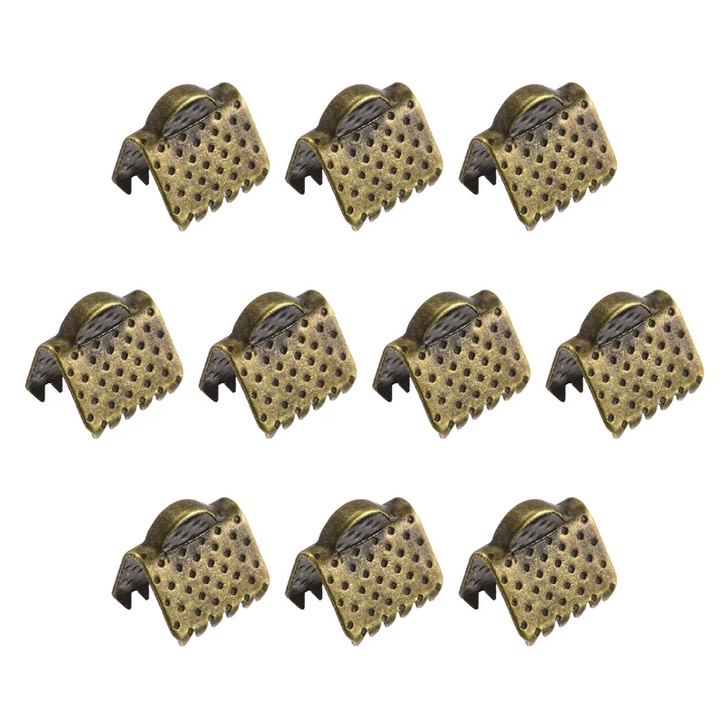 Uxcell Ribbon Crimp Clamp Ends, Bookmark Pinch Cord End Clasps For DIY Craft Making