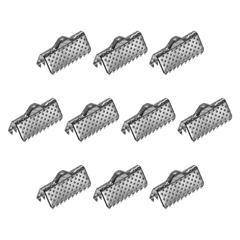 Uxcell Ribbon Crimp Clamp Ends, Bookmark Pinch Cord End Clasps For DIY Craft Making