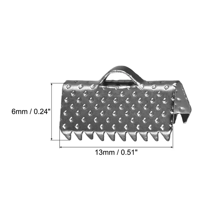 Uxcell Ribbon Crimp Clamp Ends, Bookmark Pinch Cord End Clasps For DIY Craft Making