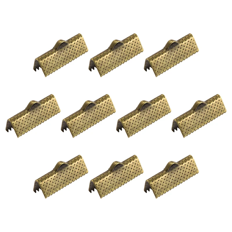 Uxcell Ribbon Crimp Clamp Ends, Bookmark Pinch Cord End Clasps For DIY Craft Making