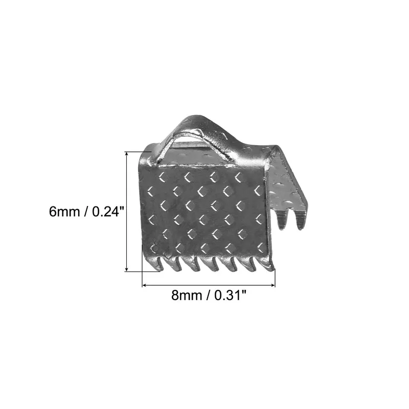 Uxcell Ribbon Crimp Clamp Ends, Bookmark Pinch Cord End Clasps For DIY Craft Making