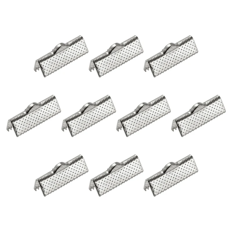 Uxcell Ribbon Crimp Clamp Ends, Bookmark Pinch Cord End Clasps For DIY Craft Making