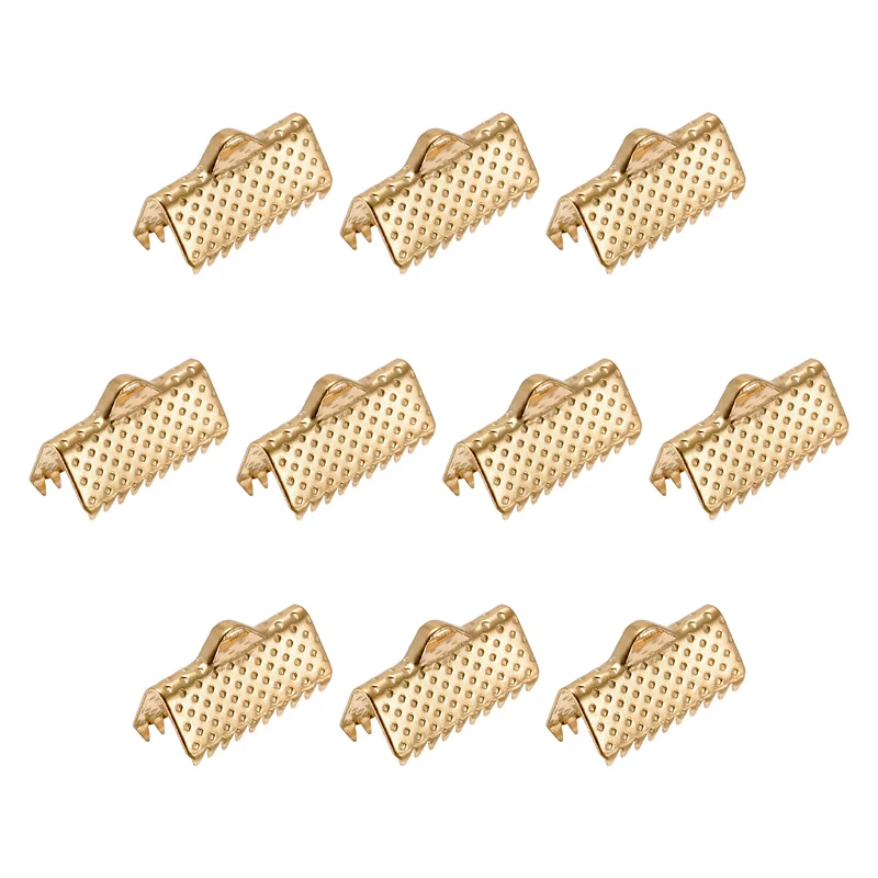 Uxcell Ribbon Crimp Clamp Ends, Bookmark Pinch Cord End Clasps For DIY Craft Making