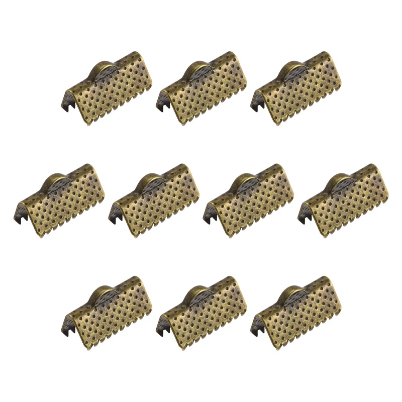 Uxcell Ribbon Crimp Clamp Ends, Bookmark Pinch Cord End Clasps For DIY Craft Making