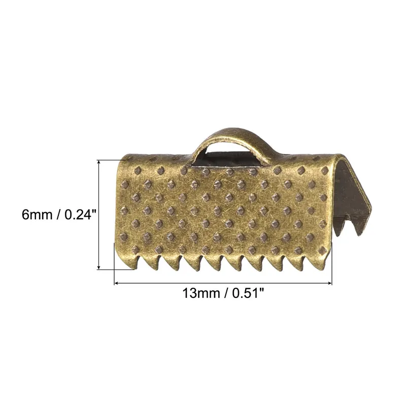 Uxcell Ribbon Crimp Clamp Ends, Bookmark Pinch Cord End Clasps For DIY Craft Making