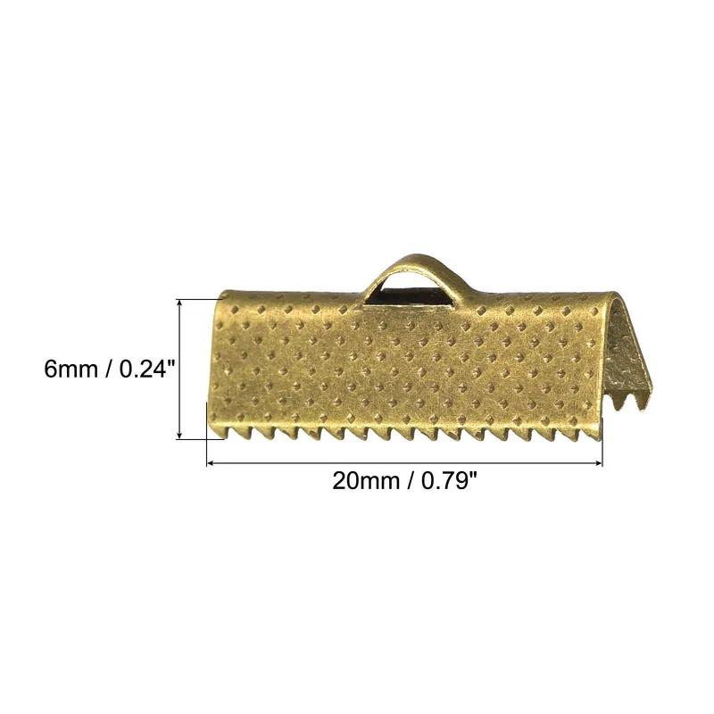 Uxcell Ribbon Crimp Clamp Ends, Bookmark Pinch Cord End Clasps For DIY Craft Making