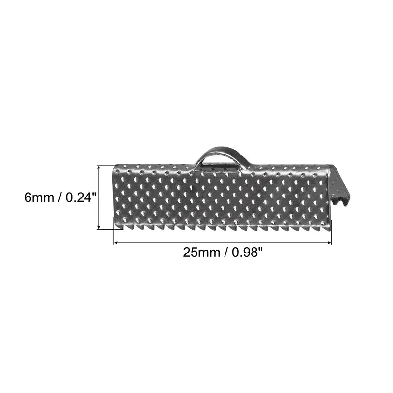 Uxcell Ribbon Crimp Clamp Ends, Bookmark Pinch Cord End Clasps For DIY Craft Making