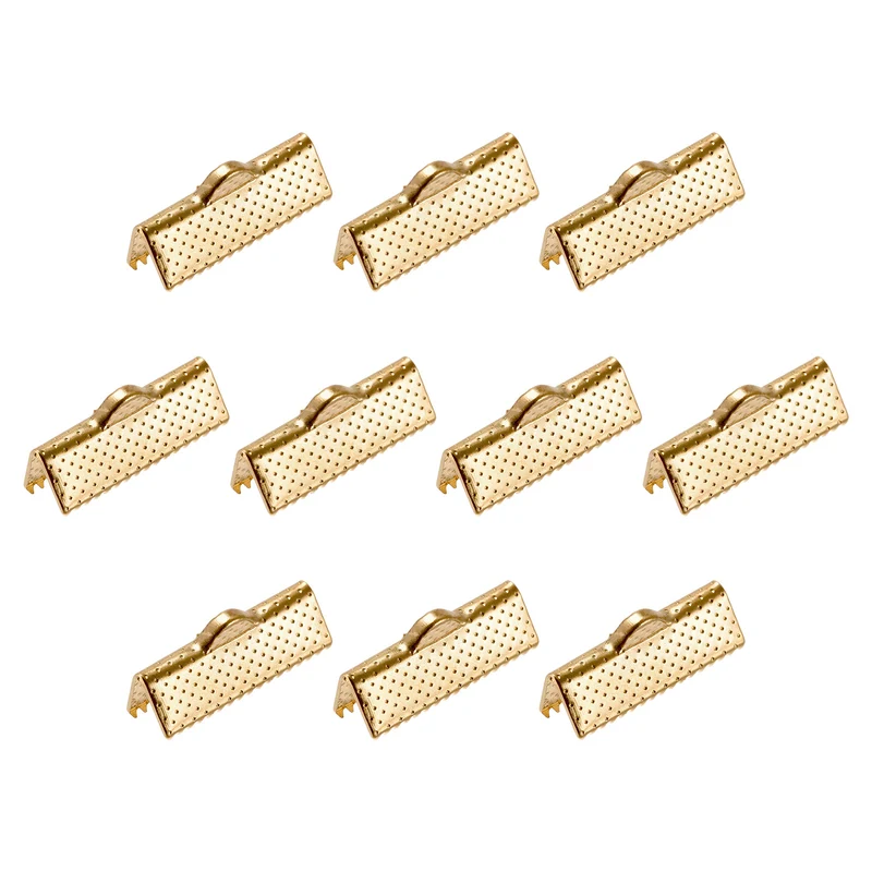 Uxcell Ribbon Crimp Clamp Ends, Bookmark Pinch Cord End Clasps For DIY Craft Making