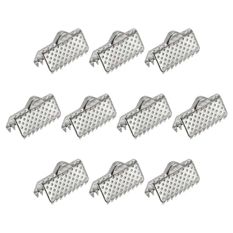 Uxcell Ribbon Crimp Clamp Ends, Bookmark Pinch Cord End Clasps For DIY Craft Making