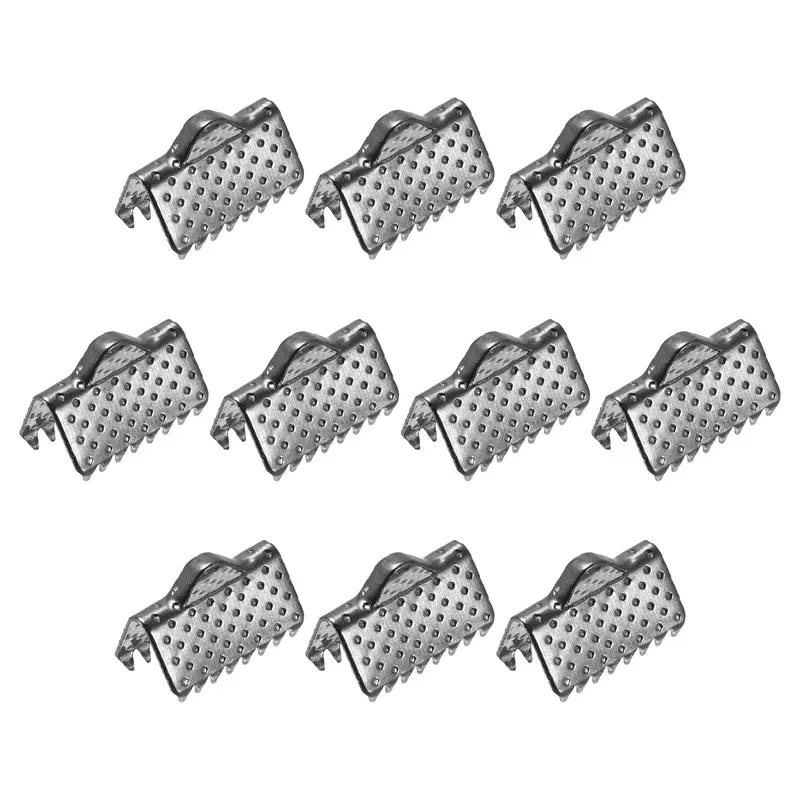 Uxcell Ribbon Crimp Clamp Ends, Bookmark Pinch Cord End Clasps For DIY Craft Making