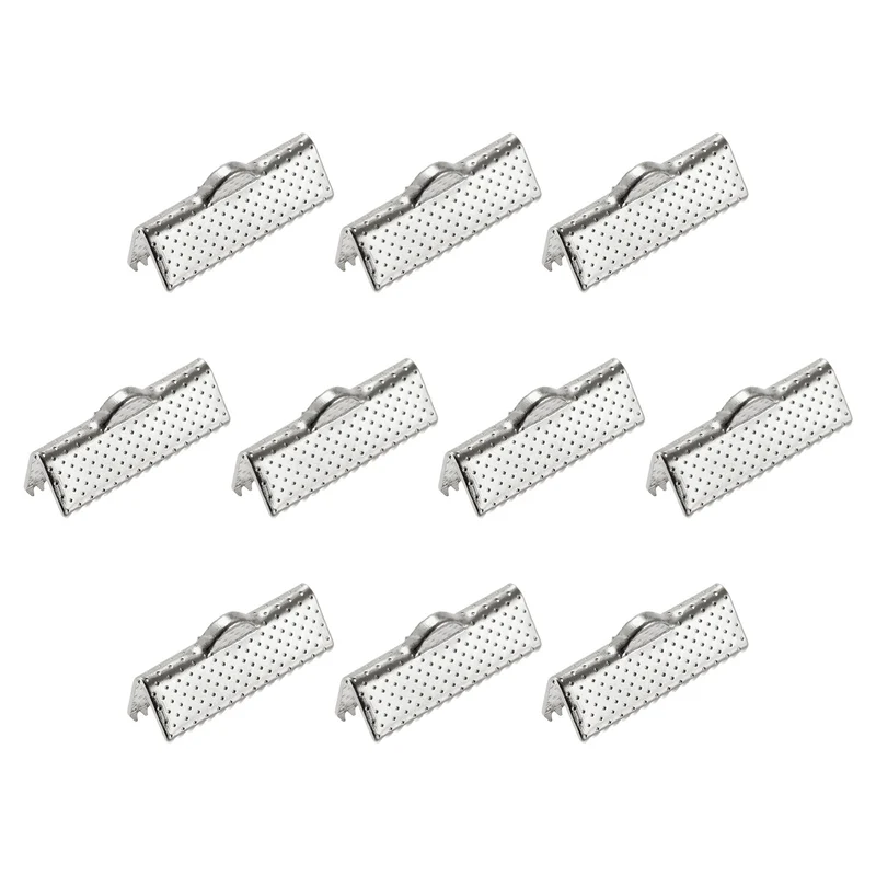 Uxcell Ribbon Crimp Clamp Ends, Bookmark Pinch Cord End Clasps For DIY Craft Making
