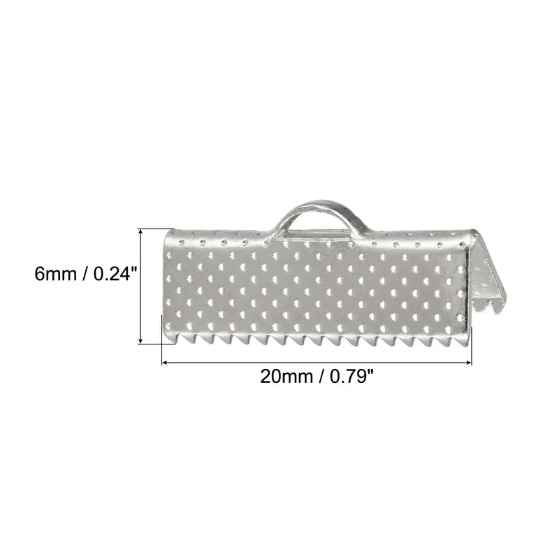 Uxcell Ribbon Crimp Clamp Ends, Bookmark Pinch Cord End Clasps For DIY Craft Making