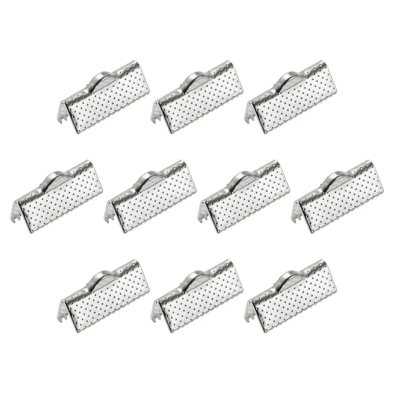 Uxcell Ribbon Crimp Clamp Ends, Bookmark Pinch Cord End Clasps For DIY Craft Making