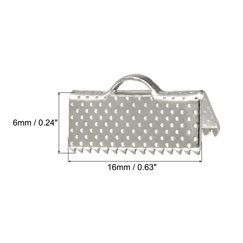 Uxcell Ribbon Crimp Clamp Ends, Bookmark Pinch Cord End Clasps For DIY Craft Making