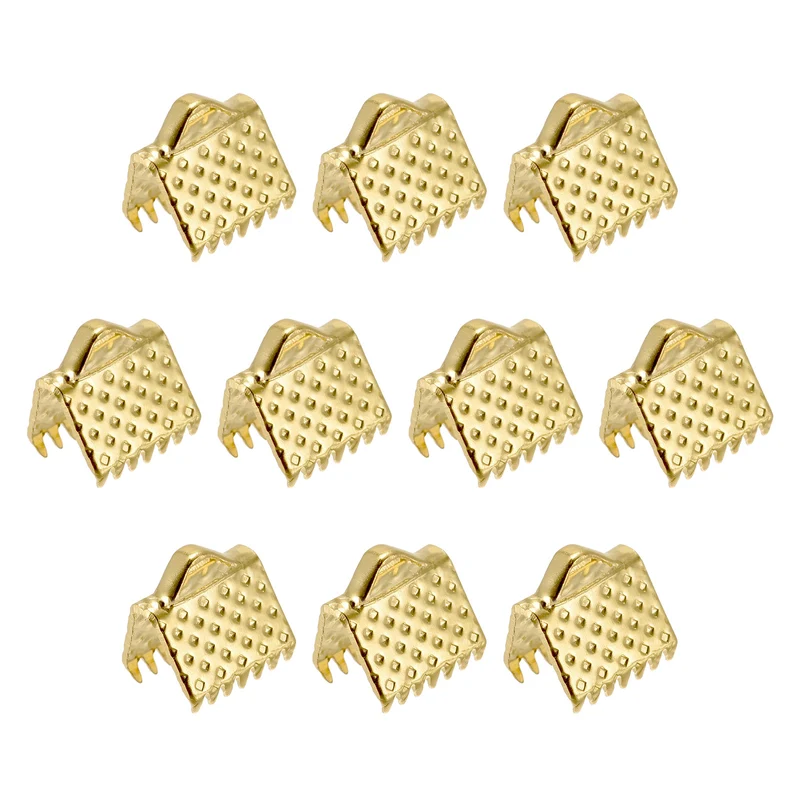 Uxcell Ribbon Crimp Clamp Ends, Bookmark Pinch Cord End Clasps For DIY Craft Making