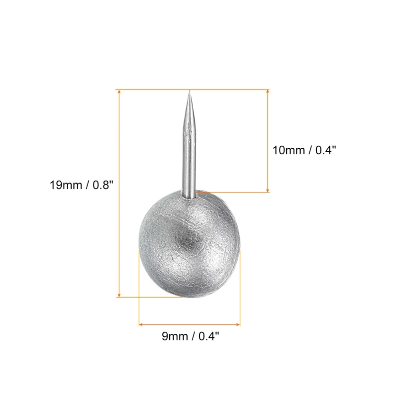 Wooden Push Pins Walnut Thumb Tacks Decorative Wood Round Head Steel Needle for Document Map
