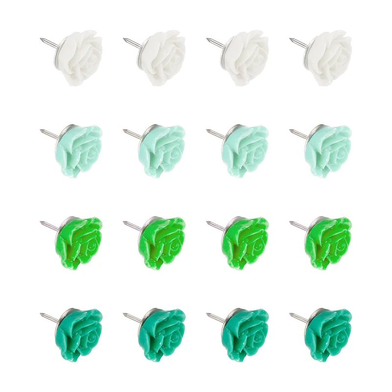 Push Pins Rose Flower Shape Thumb Tacks Decorative Steel Needle for Document Map Photo