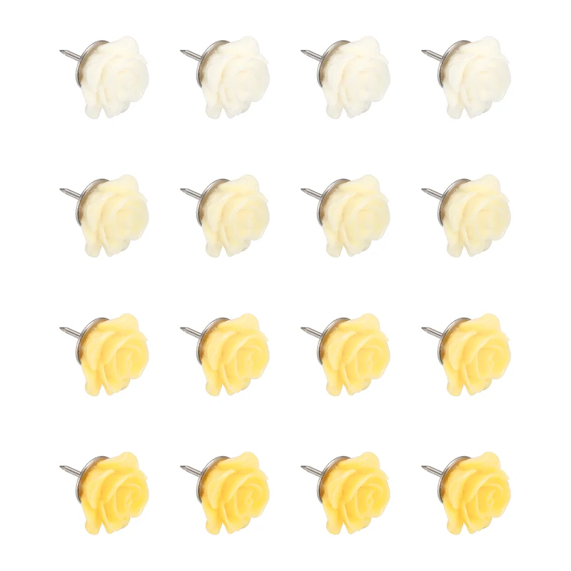 Push Pins Rose Flower Shape Thumb Tacks Decorative Steel Needle for Document Map Photo