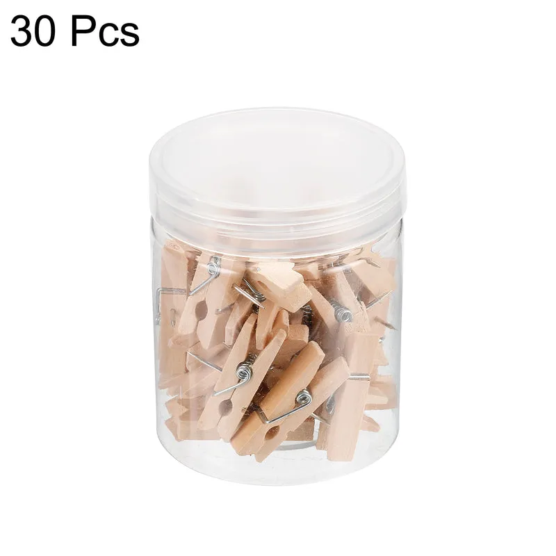 Wooden Push Pins Thumb Tacks Decorative Wood Pushpin with Clip for Craft Art Cork Board
