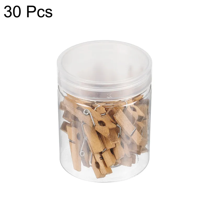Wooden Push Pins Thumb Tacks Decorative Wood Pushpin with Clip for Craft Art Cork Board
