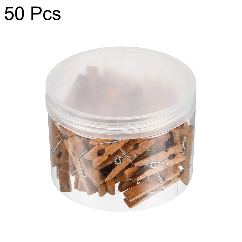 Wooden Push Pins Thumb Tacks Decorative Wood Pushpin with Clip for Craft Art Cork Board