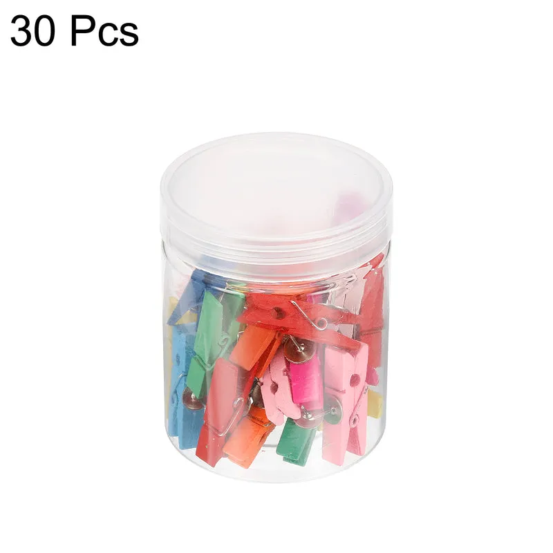 Wood Push Pins Thumb Tacks Wood Pin Clips for Office Home Cork Board